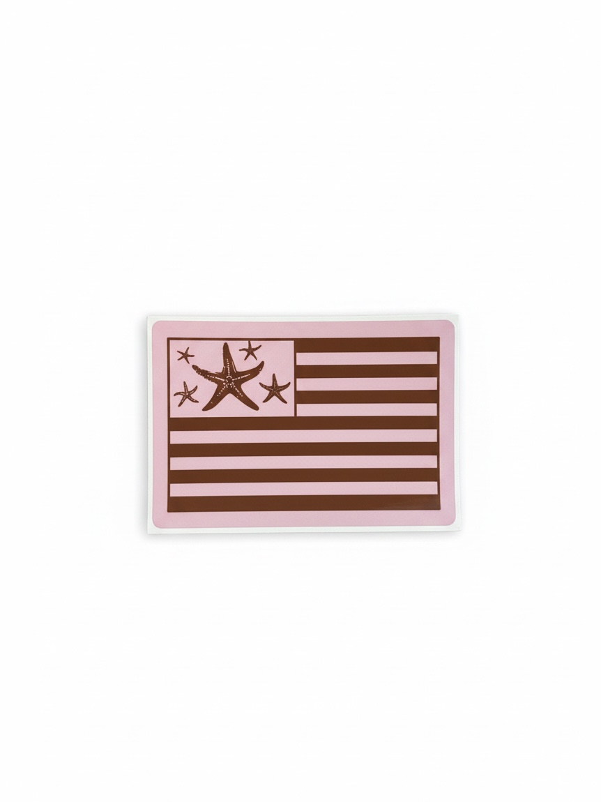 Americana Starfish Flag Large Waterproof Sticker