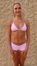Snapper Micro Shorts  - Pink Gingham