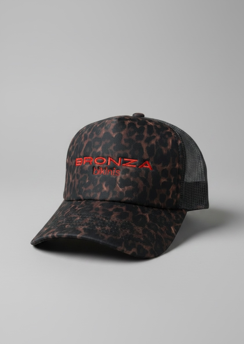 Bronza Leopard Trucker Hat